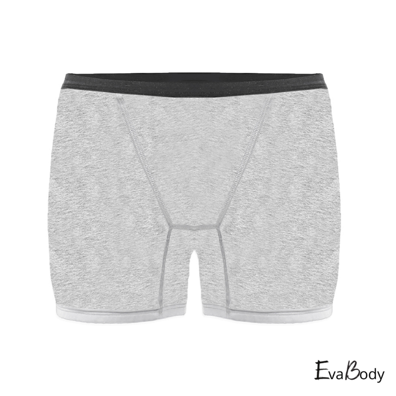 Super Absorbency Longline Cotton Boyshort - Grey