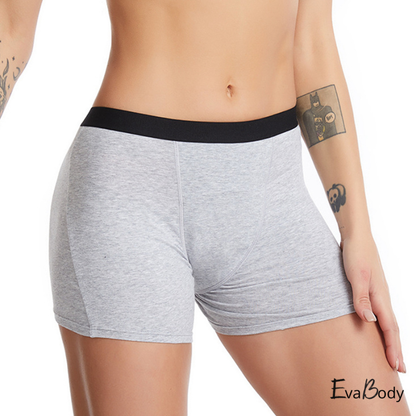Super Absorbency Longline Cotton Boyshort - Grey