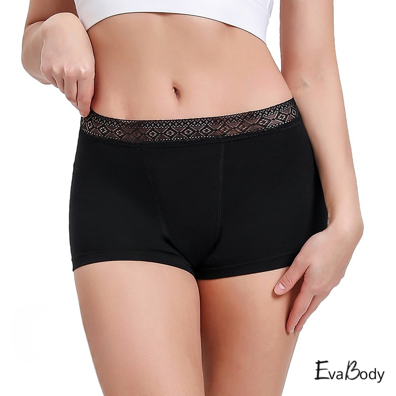 Heavy Flow Classic Lace Design Cotton Boyshort