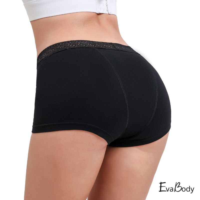 Heavy Flow Classic Lace Design Cotton Boyshort