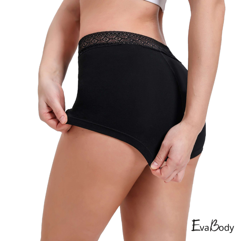 Heavy Flow Classic Lace Design Cotton Boyshort