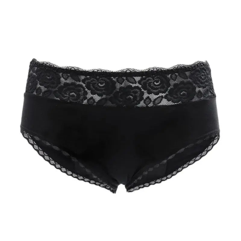 Heavy Flow Cotton Lace Design High Brief