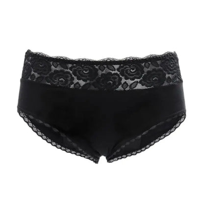 Heavy Flow Cotton Lace Design High Brief