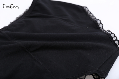 Heavy Flow Cotton Lace Design High Brief