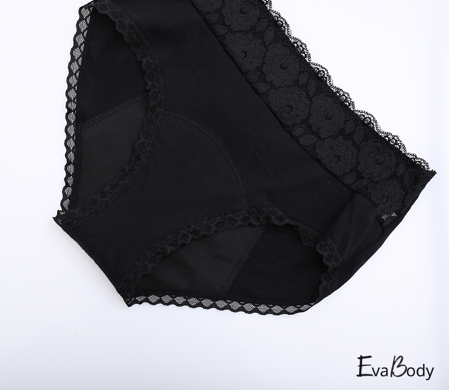 Heavy Flow Cotton Lace Design High Brief