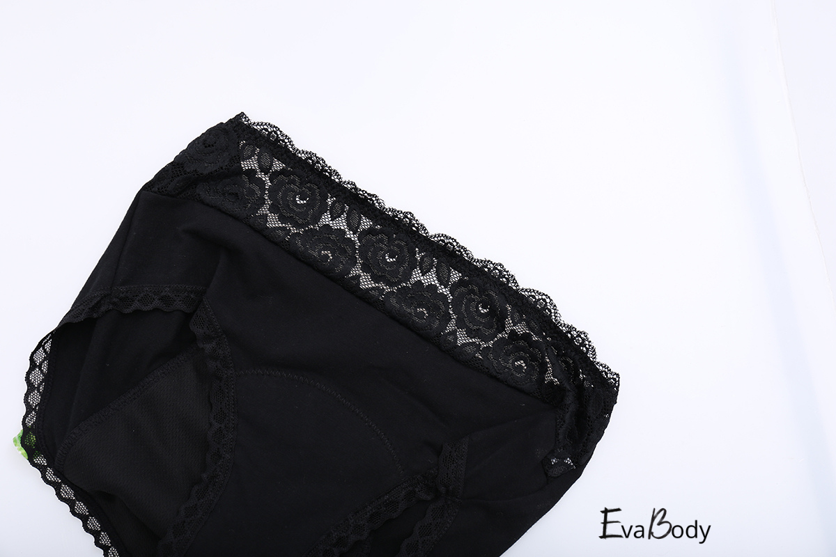 Heavy Flow Cotton Lace Design High Brief