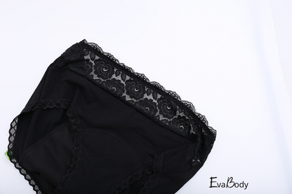 Heavy Flow Cotton Lace Design High Brief